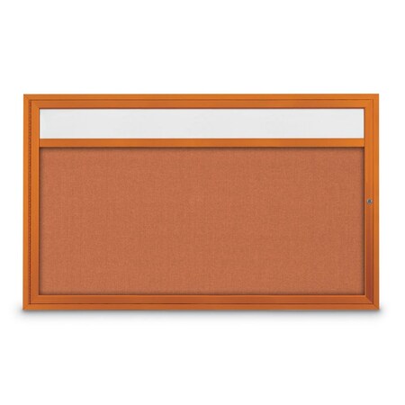 United Visual Products Hinge-less Radius Corkboard, 30"x36", Satin Alum Frame/Keylime UVEB3036R-SATIN-KEYLIME